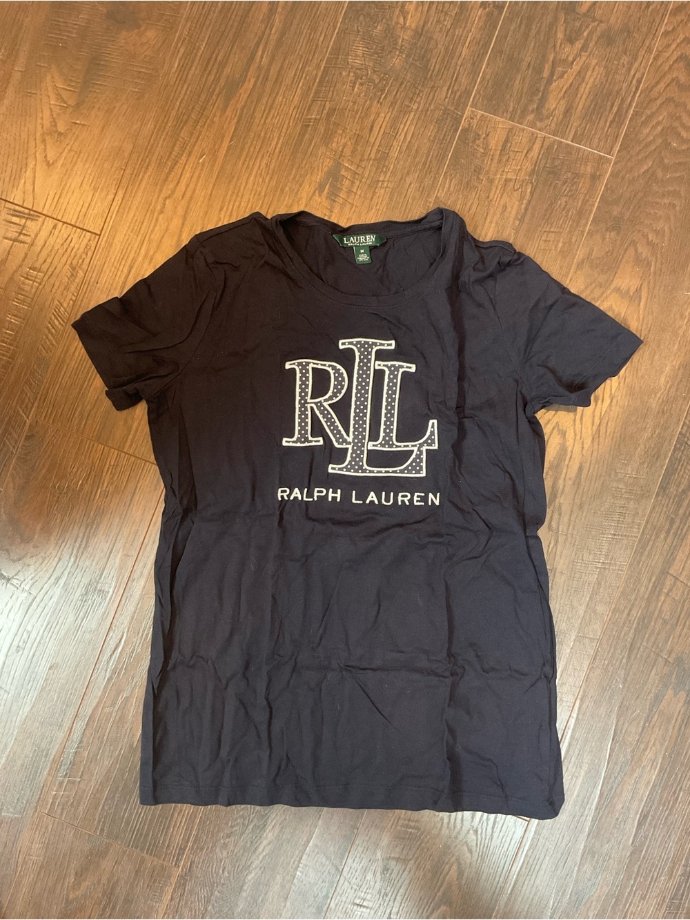 Ralph Lauren Navy Short Sleeve RLL Logo Tee